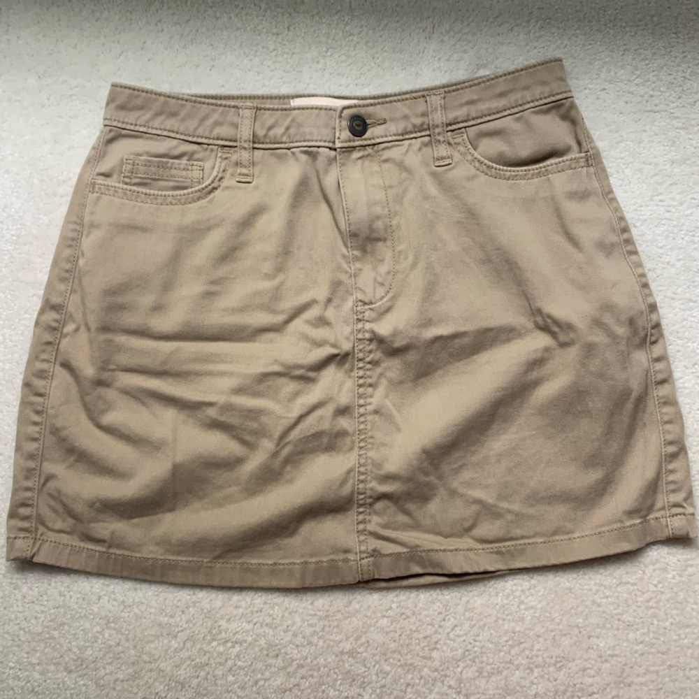 Hollister A-Line Khaki Skirt